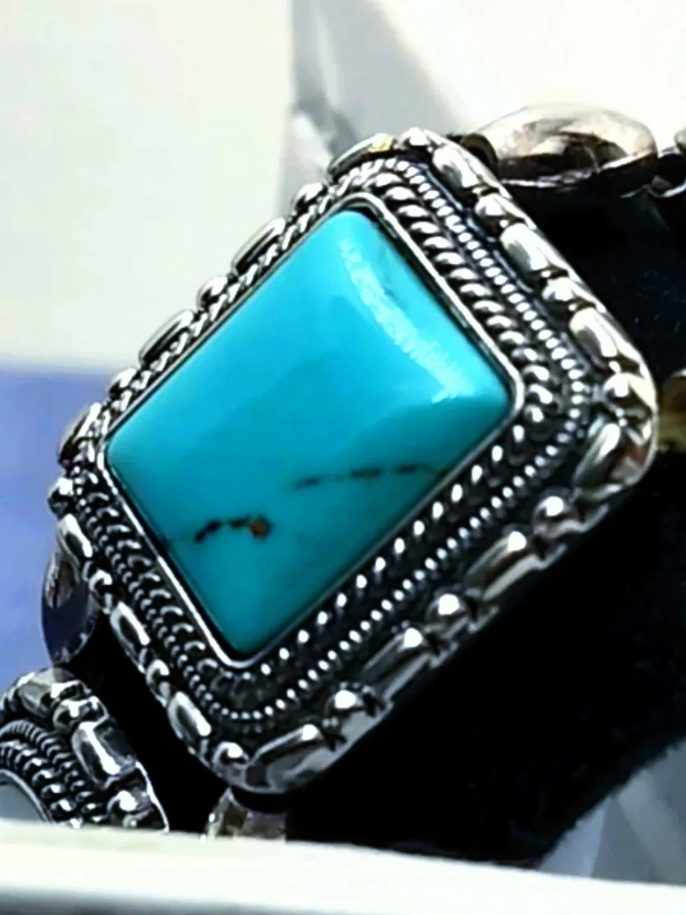 Sterling Silver- Precious Stones Women's Bracelet Watch